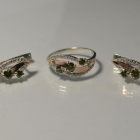 Гарнитур из серебра с золотом