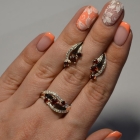 Гарнитур из серебра с золотом