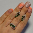 Гарнитур из серебра с золотом