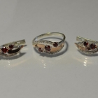 Гарнитур из серебра с золотом