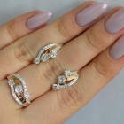 Гарнитур из серебра с золотом