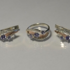 Гарнитур из серебра с золотом