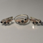 Гарнитур из серебра с золотом