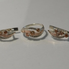 Гарнитур из серебра с золотом