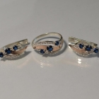 Гарнитур из серебра с золотом