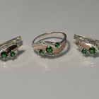 Гарнитур из серебра с золотом