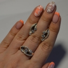 Гарнитур из серебра с золотом