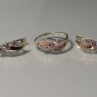 Гарнитур из серебра с золотом