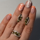 Гарнитур из серебра с золотом