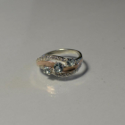 Каблучка зі срібла з золотом