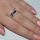 Каблучка зі срібла з золотом