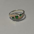 Каблучка зі срібла з золотом