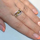 Каблучка зі срібла з золотом