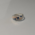 Каблучка зі срібла з золотом