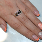 Каблучка зі срібла з золотом