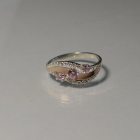 Каблучка зі срібла з золотом