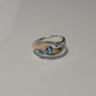 Каблучка зі срібла з золотом