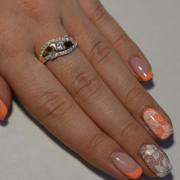 Каблучка зі срібла з золотом