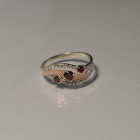 Каблучка зі срібла з золотом