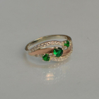 Каблучка зі срібла з золотом