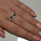 Каблучка зі срібла з золотом