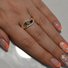 Каблучка зі срібла з золотом