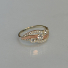 Каблучка зі срібла з золотом