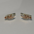 Серьги из серебра с золотом