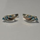 Серьги из серебра с золотом