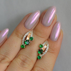 Серьги из серебра с золотом