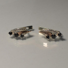 Серьги из серебра с золотом