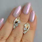 Серьги из серебра с золотом