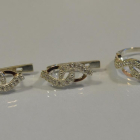 Срібний комплект з золотими напайками і фіанітами