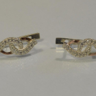 Срібний комплект з золотими напайками і фіанітами