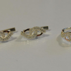 Срібний комплект з золотими напайками і фіанітами