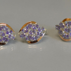 Набор серебряный с золотыми вставками