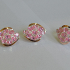 Набор серебряный с золотыми вставками