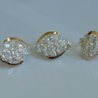 Набор серебряный с золотыми вставками