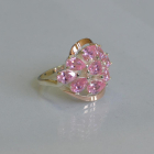 Каблучка срібна з золотими вставками