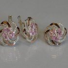 Набор серебряный с золотыми напайками(пластинами)