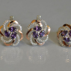 Набор серебряный с золотыми напайками(пластинами)