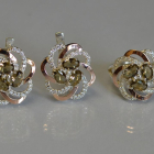 Набор серебряный с золотыми напайками(пластинами)