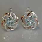 Серьги серебряные с золотыми напайками (пластинами)