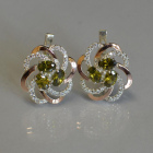 Серьги серебряные с золотыми напайками (пластинами)