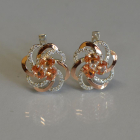 Серьги серебряные с золотыми напайками (пластинами)