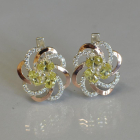 Серьги серебряные с золотыми напайками (пластинами)