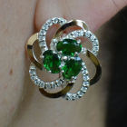 Серьги серебряные с золотыми напайками (пластинами)