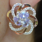 Серьги серебряные с золотыми напайками (пластинами)