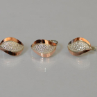 Серебряный комплект с золотыми вставками