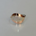 Срібна кабулучка з золотими вставками і фіанітами